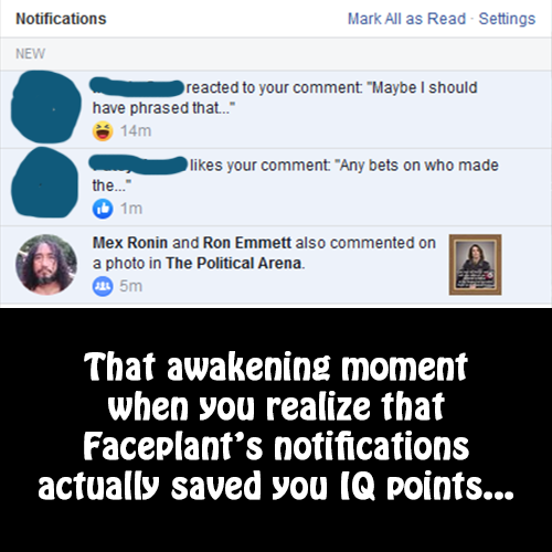 FacePlant Notifications Meme